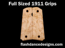 Load image into Gallery viewer, Full sized 1911 grips in birdseye maple
