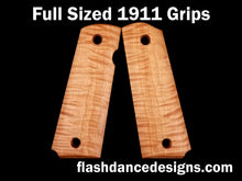 Load image into Gallery viewer, Tiger stripe maple full sized 1911 grips
